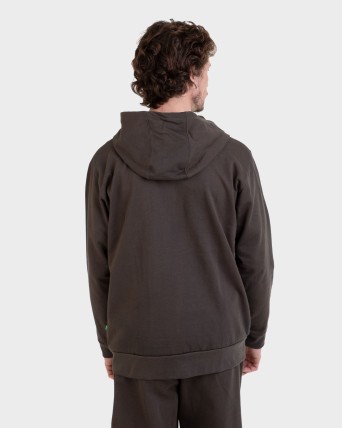 Sudadera kaki con capucha