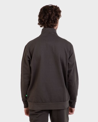 Sudadera kaki cuello alto