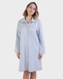 Bata de mujer tejido acolchado gris