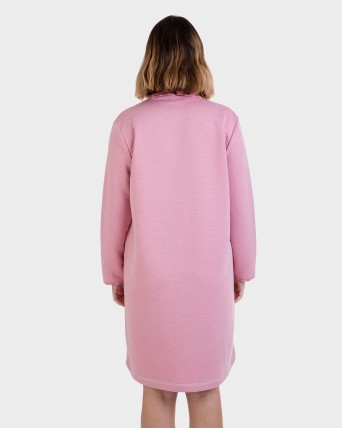Bata de dona teixit embuatat rosa