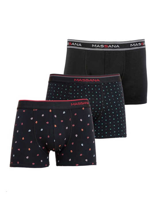 Pack de tres bòxers de punt en llis i estampats