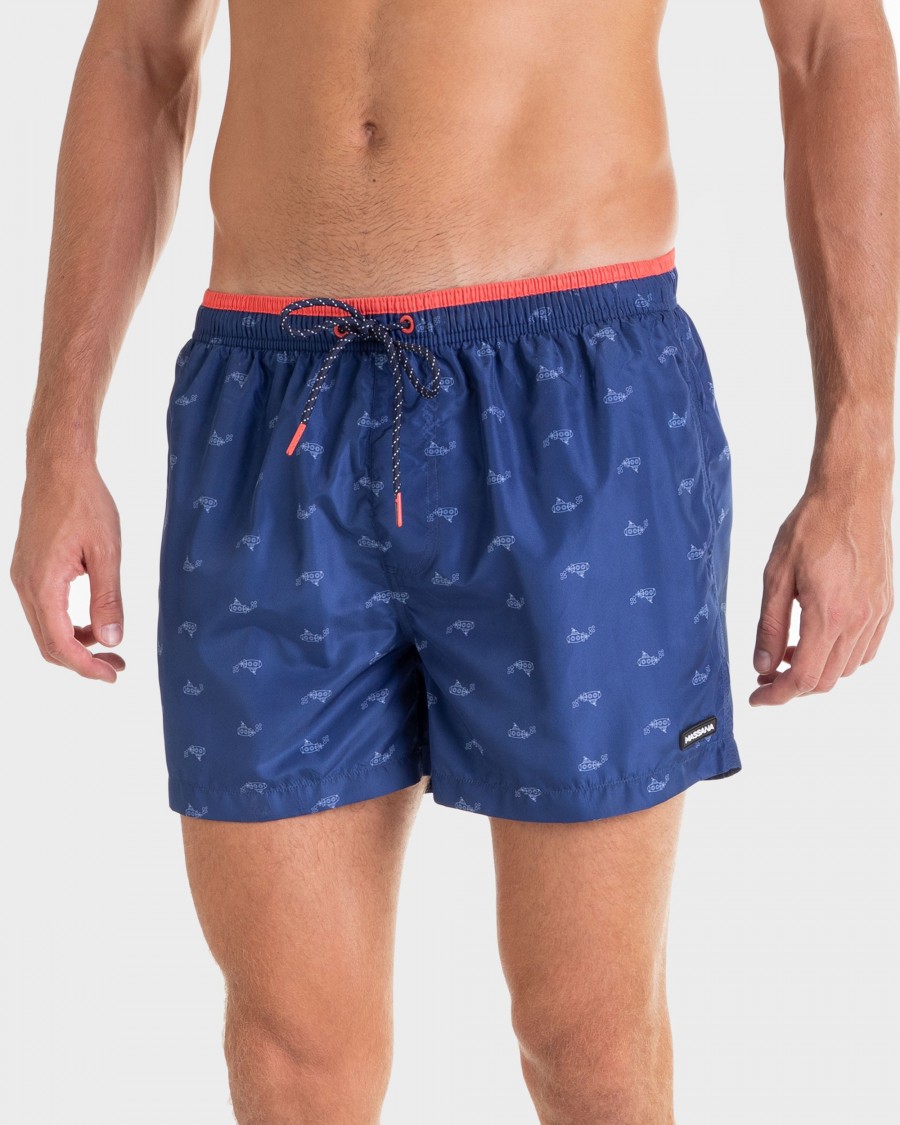 BAÑADOR HOMBRE MARINO Y ROJO