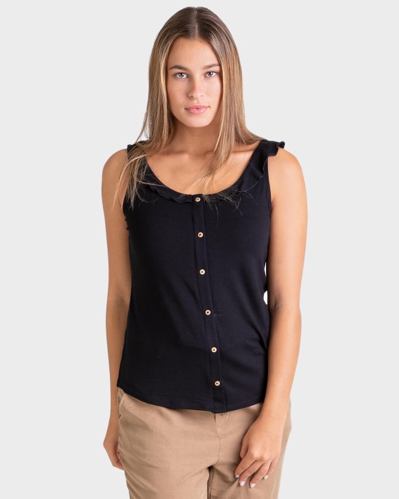 BLUSA DONA TIRANTS NEGRE