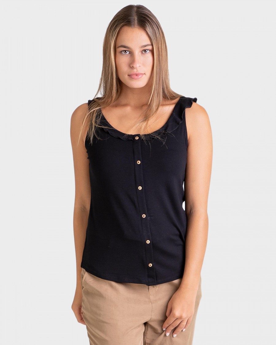 BLUSA DONA TIRANTS NEGRE