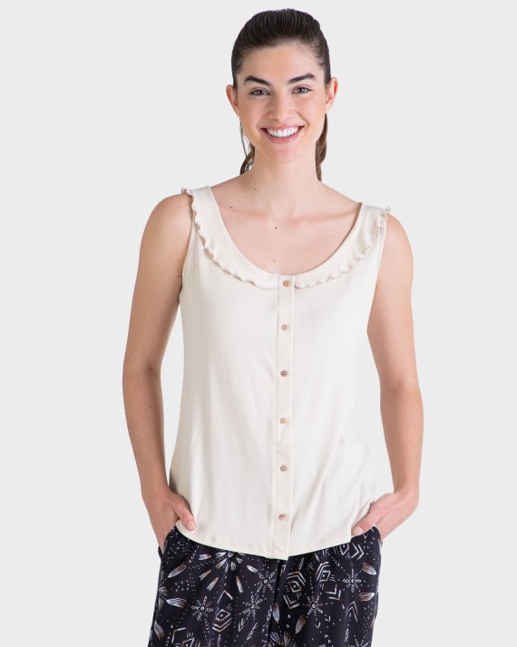 BLUSA DONA TIRANTS BEIGE