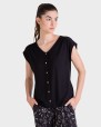 BLUSA  MUJER BÁSICA NEGRA