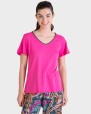 BLUSA MUJER EN MODAL Y ALGODÓN FUCSIA