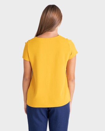 BLUSA MUJER OCRE