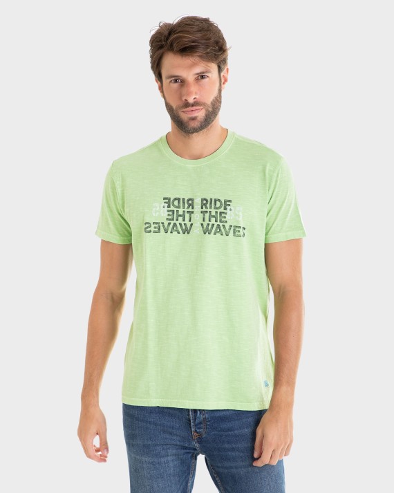 CAMISETA HOMBRE LIMA ALGODÓN