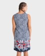 VESTIDO MARINO Y BLANCO