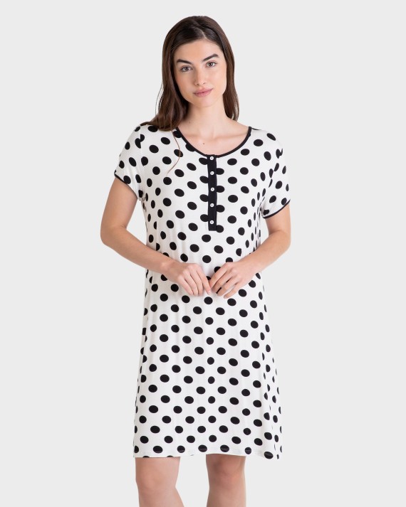 CAMISOLA MUJER TOPOS MANGA CORTA