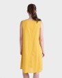 VESTIDO MUJER OCRE ALGODÓN