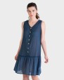 VESTIDO MUJER  ABIERTA PETRÓLEO