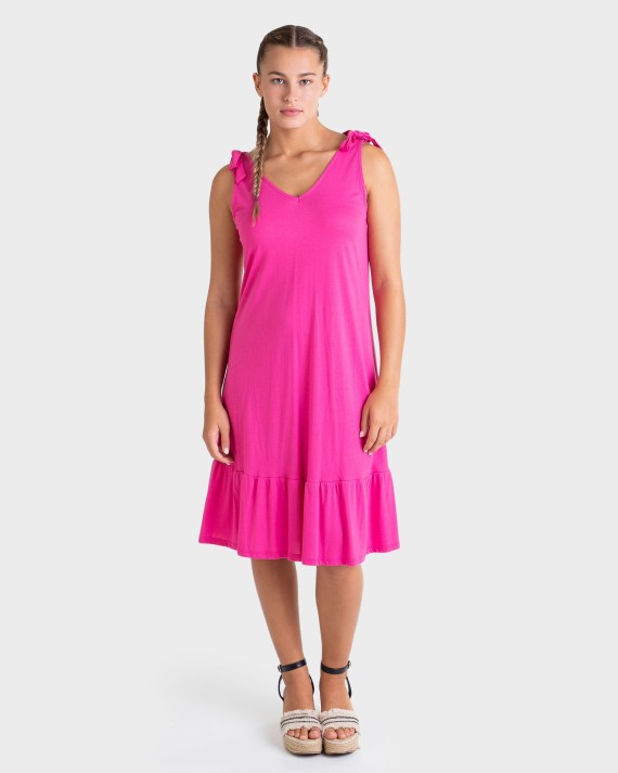 VESTIT DONA VOLANT FUCSIA