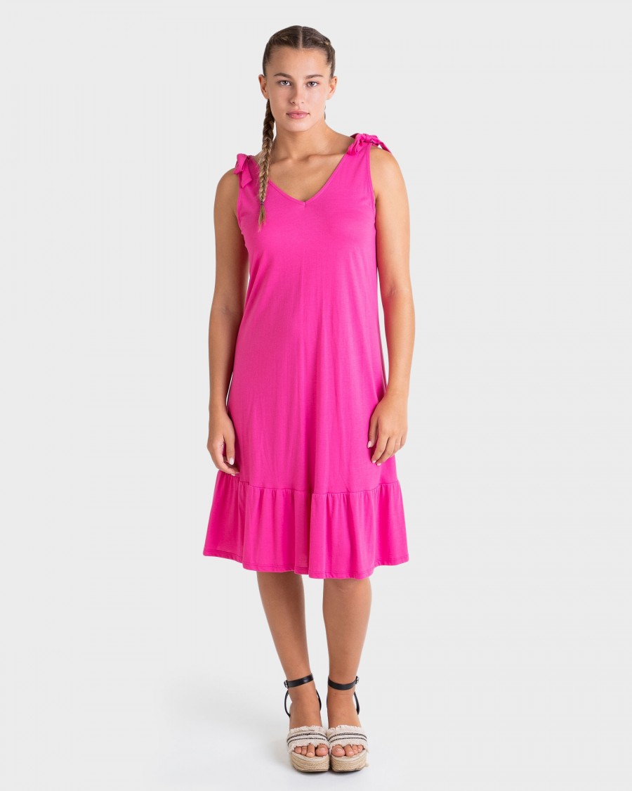 VESTIT DONA VOLANT FUCSIA