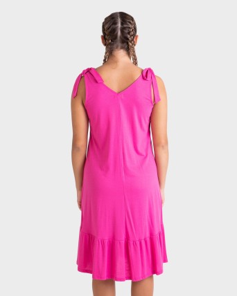 VESTIT DONA VOLANT FUCSIA