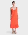 VESTIDO MUJER LARGA NARANJA