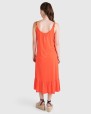 VESTIDO MUJER LARGA NARANJA