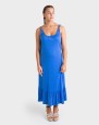 VESTIDO MUJER LARGA AZUL