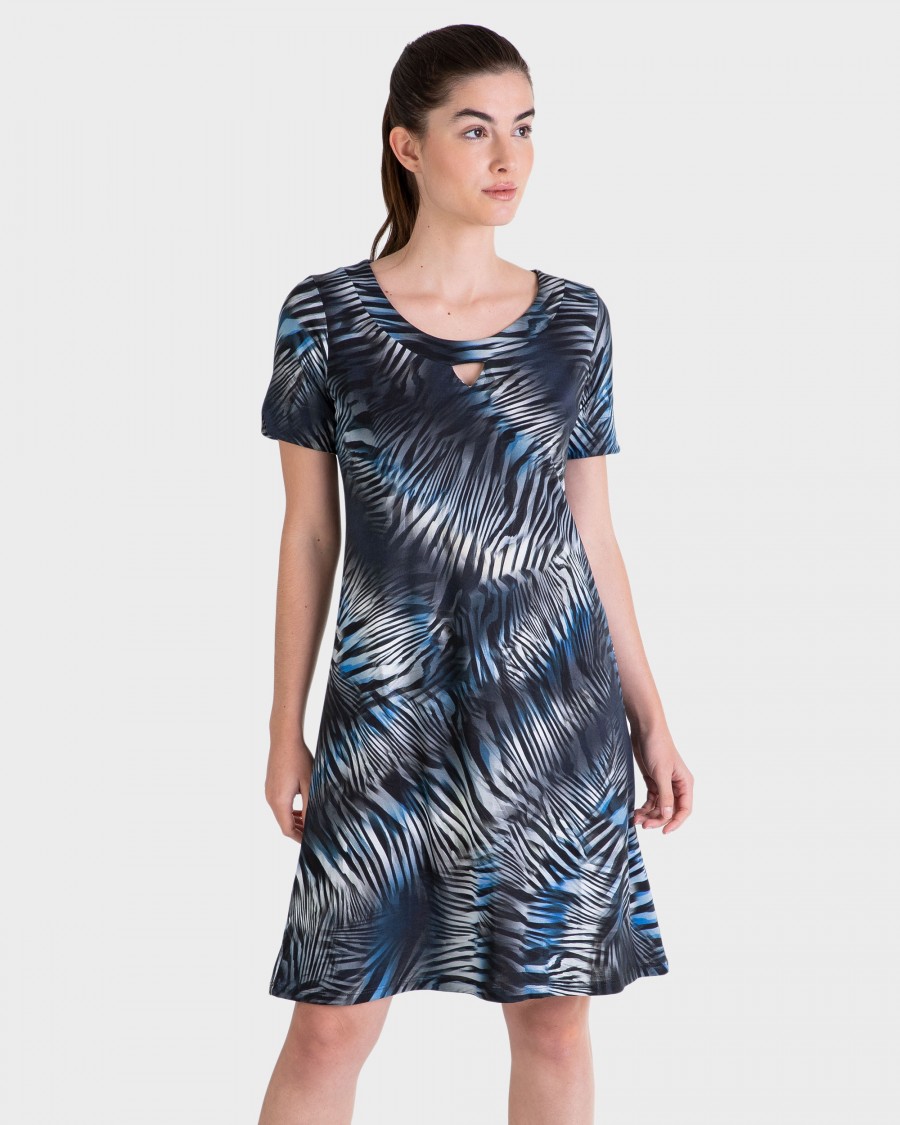VESTIDO MUJER CUELLO REDONDO