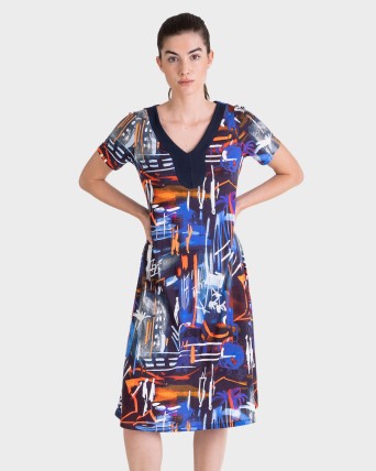 VESTIDO MUJER TONO MARINO