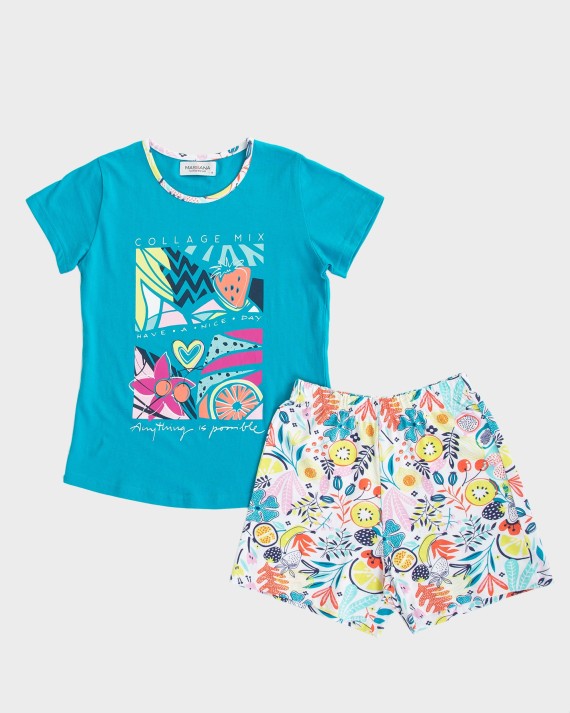 PIJAMA NIÑA 100% ALGODÓN
