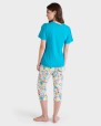 PIJAMA MUJER ALGODÓN AZUL
