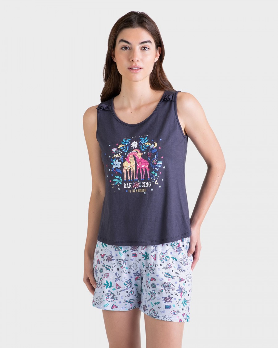 PIJAMA MUJER MARINO