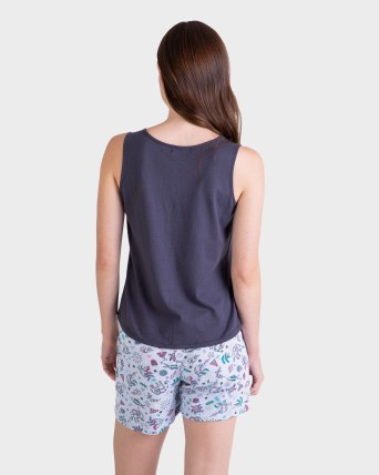 PIJAMA MUJER MARINO