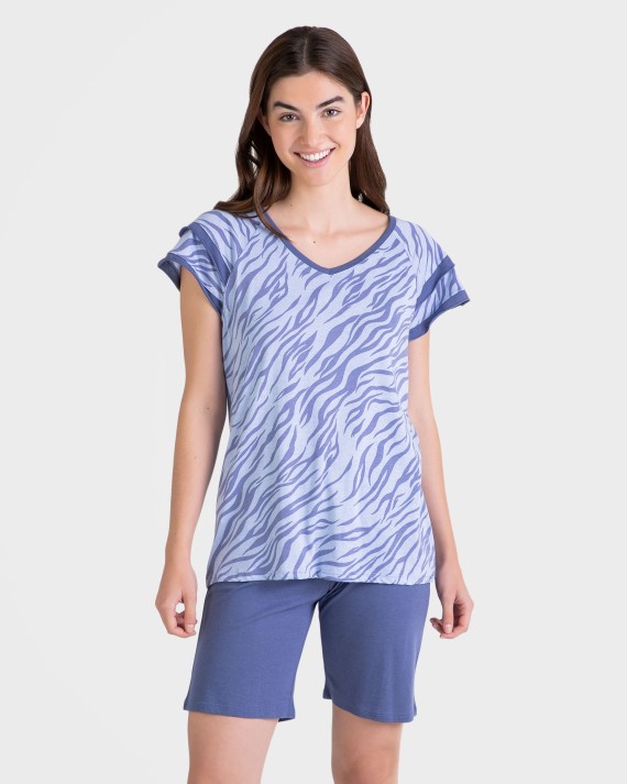 PIJAMA MUJER AZUL