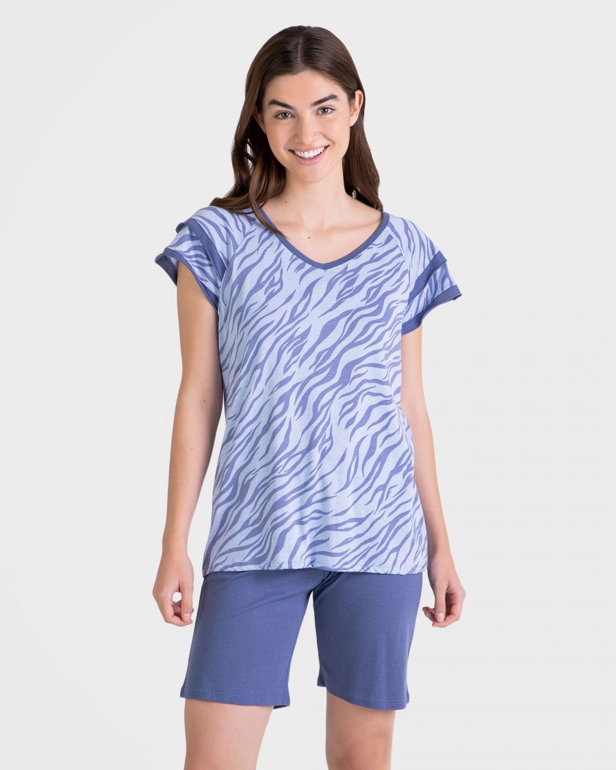 PIJAMA MUJER AZUL