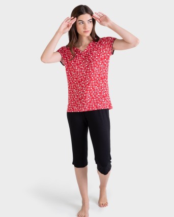 PIJAMA DONA PIRATA VERMELL