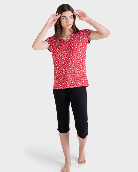 PIJAMA DONA PIRATA VERMELL
