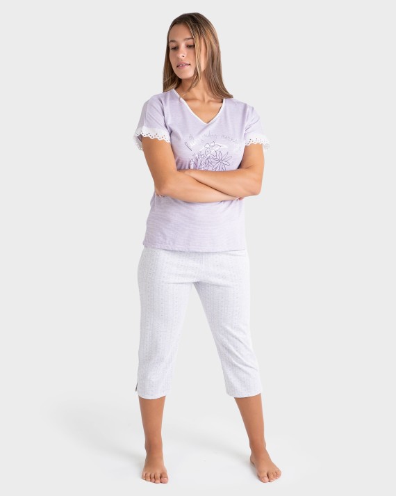 PIJAMA DONA VIGORÉ LILA