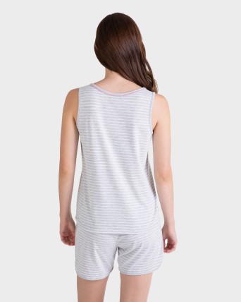 PIJAMA DONA GRIS I BLANC