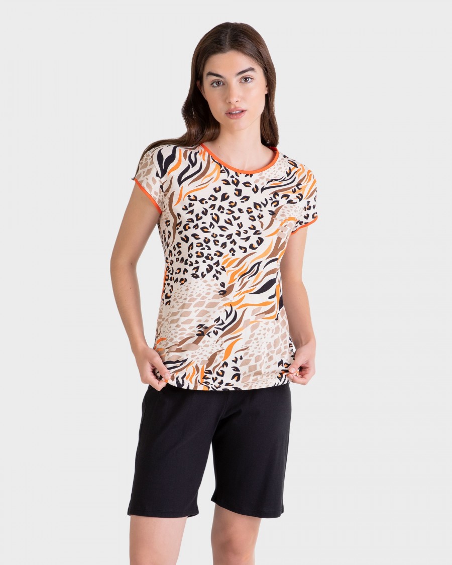 PIJAMA MUJER ALGODÓN ANIMAL