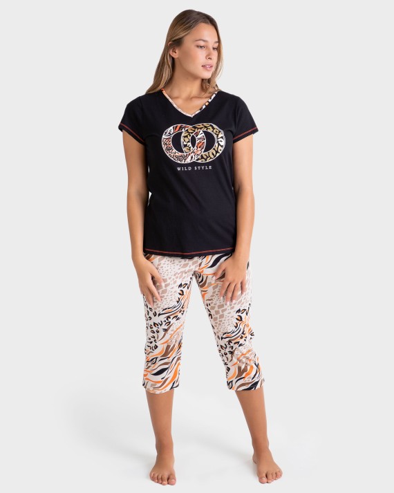 PIJAMA MUJER NEGRO