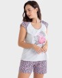 PIJAMA MUJER PATRÓN CURVY ANIMAL PRINT