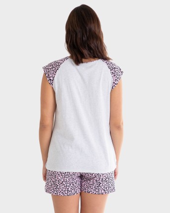 PIJAMA MUJER PATRÓN CURVY ANIMAL PRINT