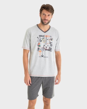 PIJAMA HOMBRE VIGORÉ GRIS