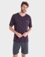PIJAMA HOMBRE ESTAMPADO TROPICAL