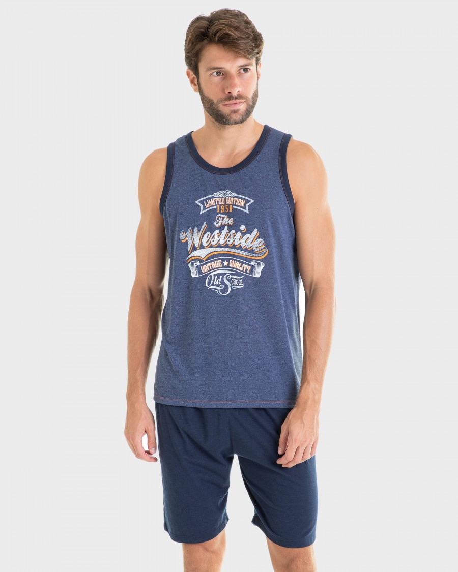 PIJAMA HOMBRE SIN MANGAS