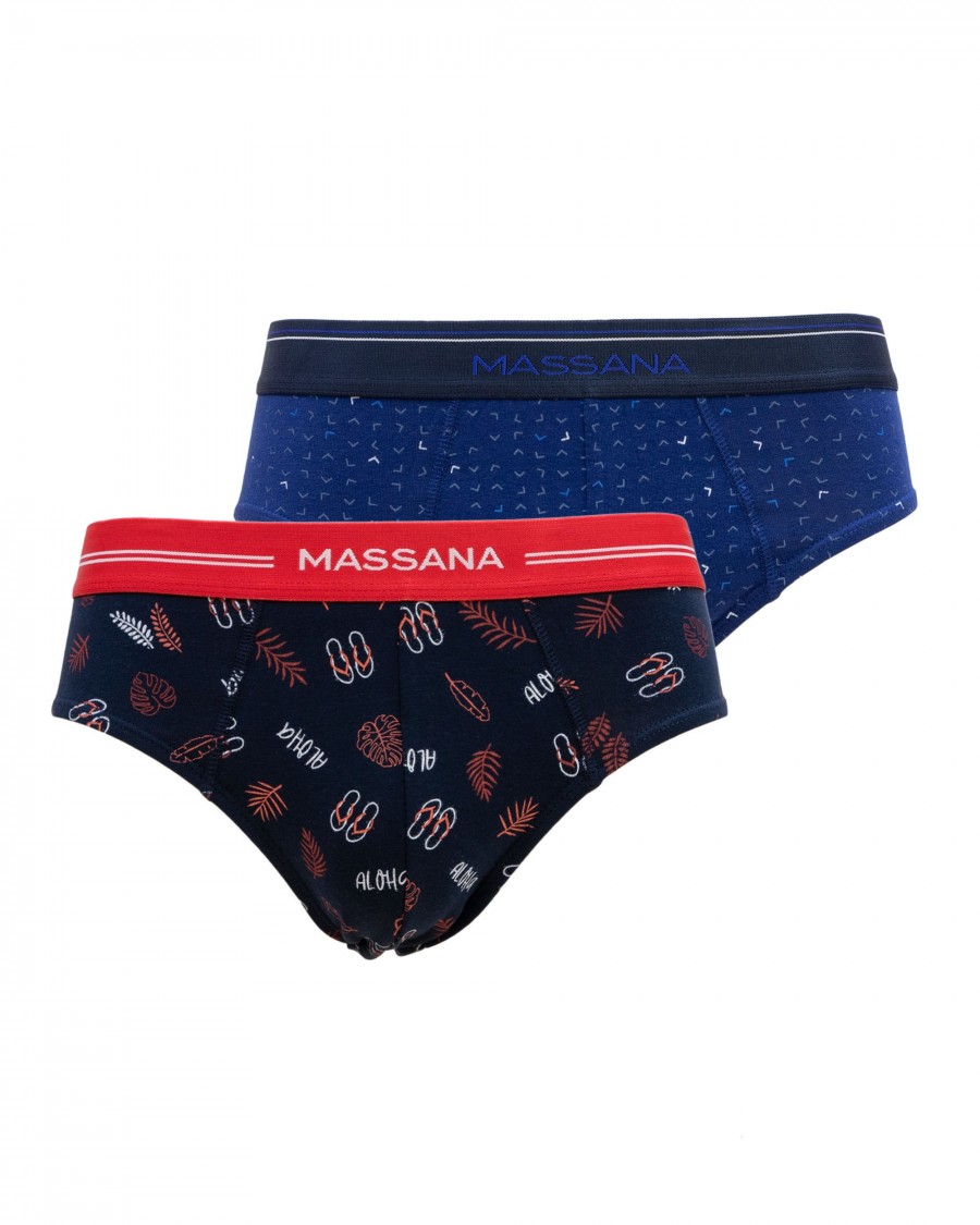 PACK DE DOS SLIPS DE PUNTO DE HOMBRE ESTAMPADOS