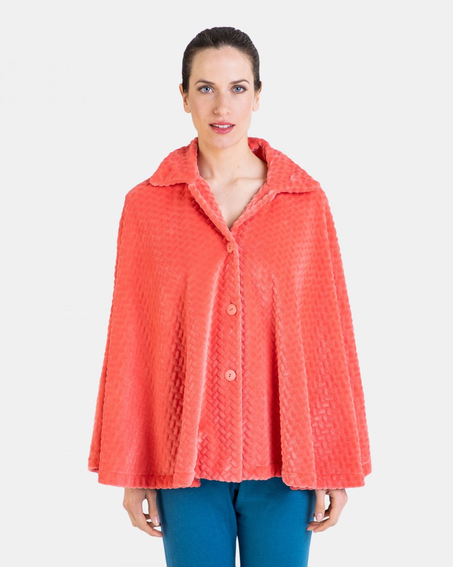 BATA CORTA ESTILO PONCHO NARANJA