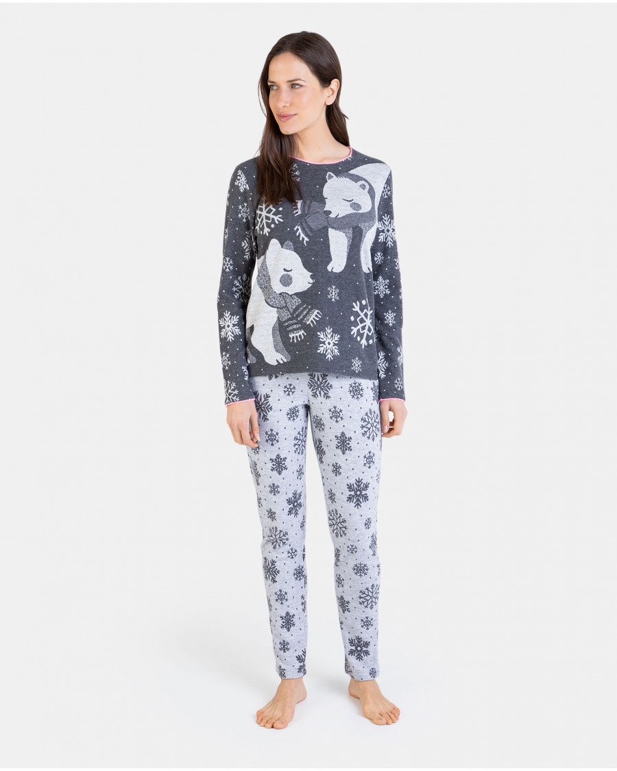PIJAMA POLAR DE INVIERNO DE OSOS
