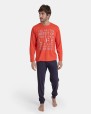 PIJAMA NARANJA ESTAMPADO FRASE