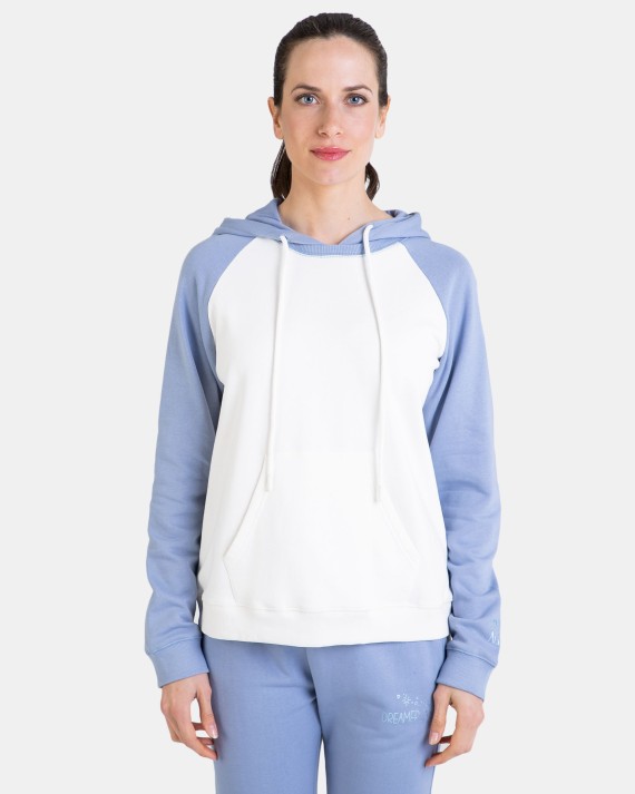 SUDADERA MIX & MATCH BLANCA Y AZUL