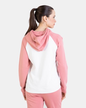 SUDADERA MIX & MATCH BLANCA Y ROSA