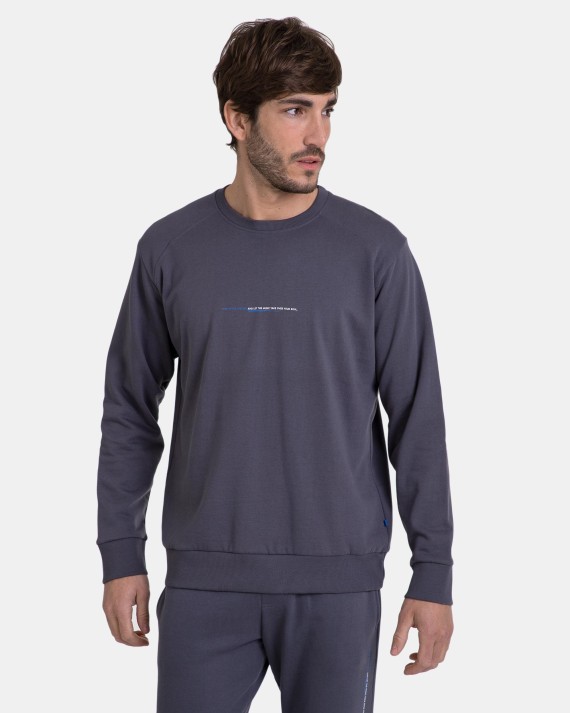 SUDADERA MIX & MATCH FELPA 100% ALGODÓN GRIS