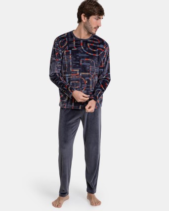 PIJAMA LLARG POLAR ESTAMPAT